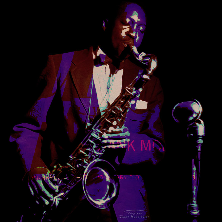 Music Icons - Hank Mobley I Painting by Joost Hogervorst - Fine Art America