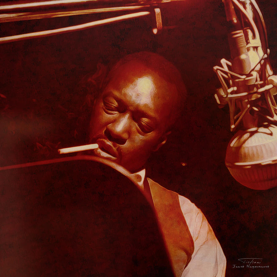 Jazz Painting - Music Icons - Hank Mobley Il by Joost Hogervorst