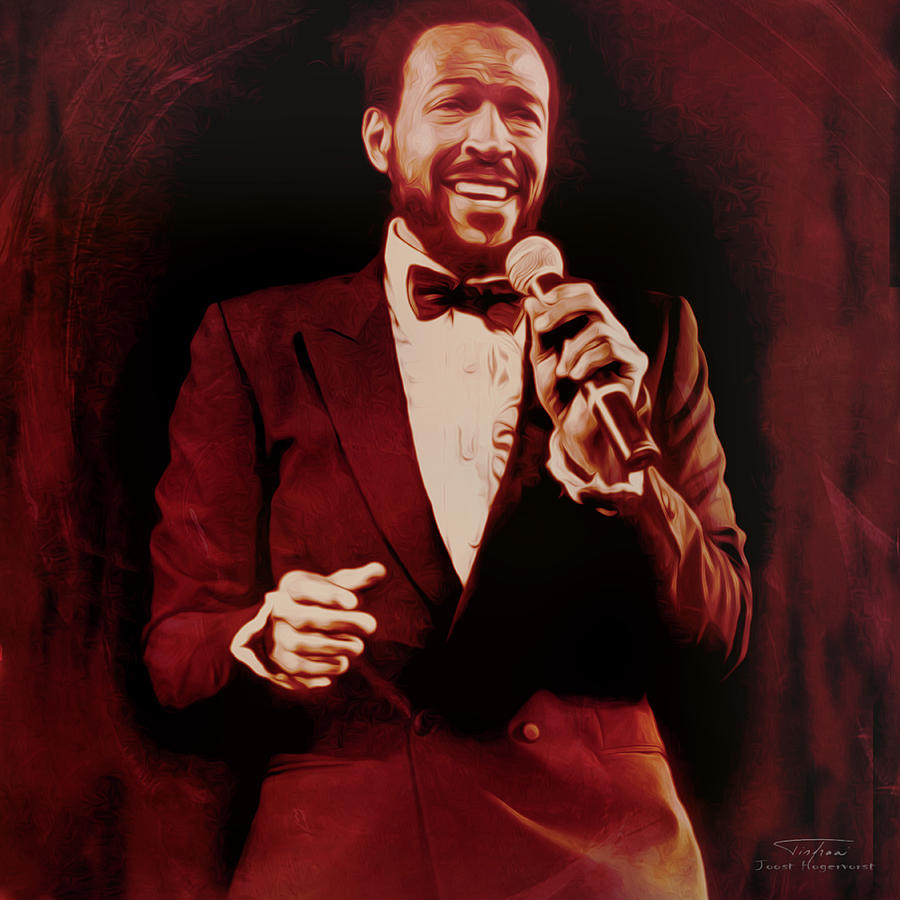 Marvin Gaye Painting - Music Icons - Marvin Gaye Il by Joost Hogervorst