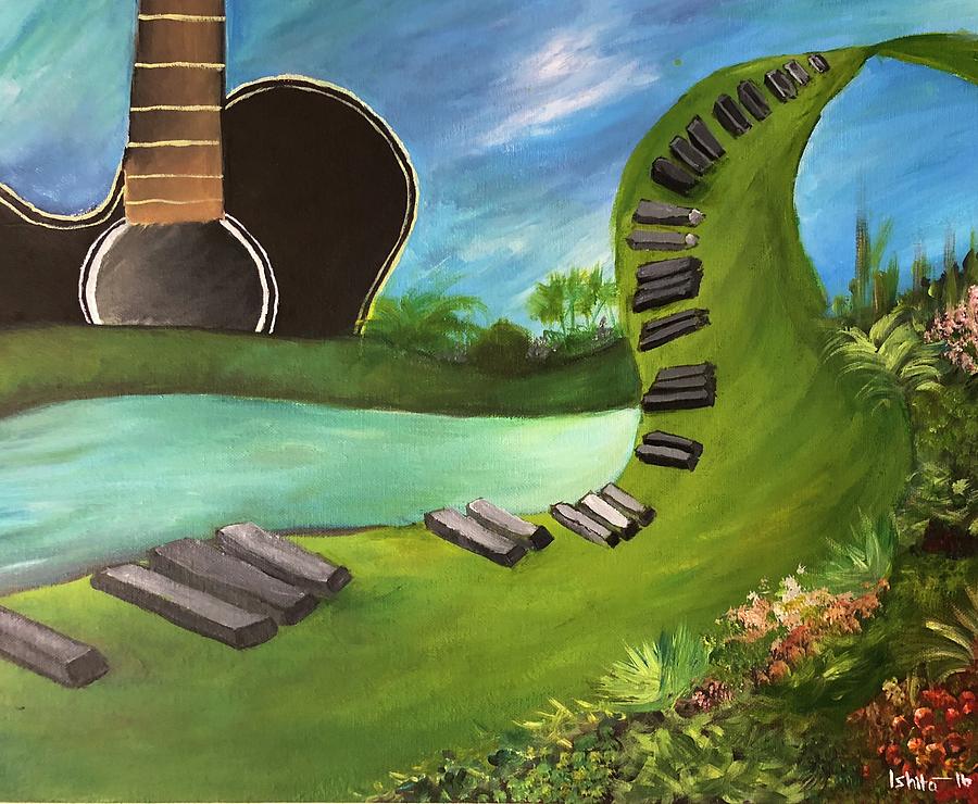 Music Painting - Music in the Air by Ishita Rastogi