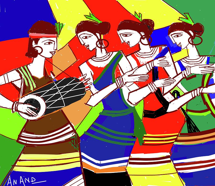 Bird Digital Art - Music In Colors-4 by Anand Swaroop Manchiraju