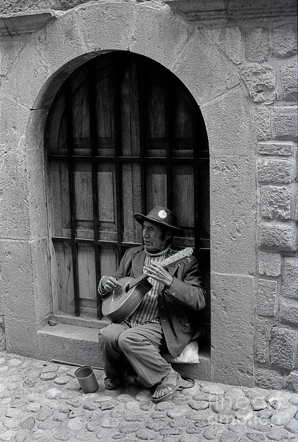 Music In Cuzco-Signed Photograph by J L Woody Wooden