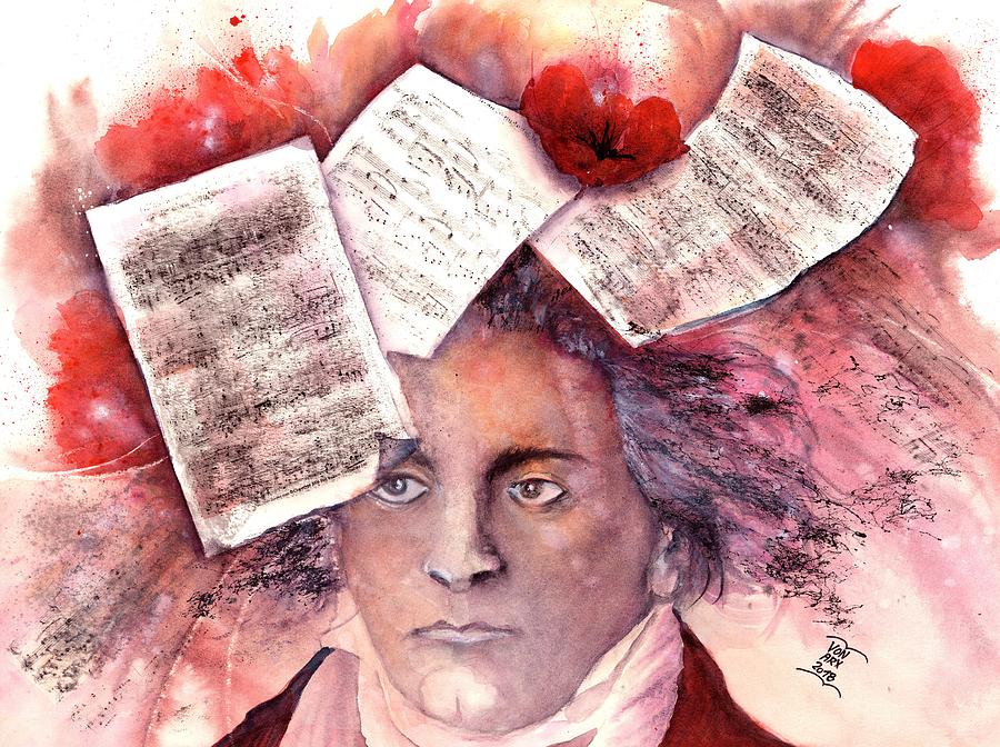 Beethoven - Music on my Mind  Painting by Sabina Von Arx