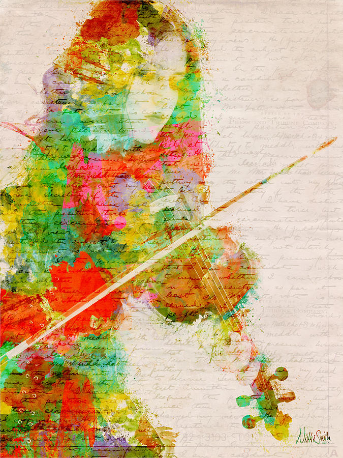 Violin Digital Art - Music In My Soul by Nikki Smith