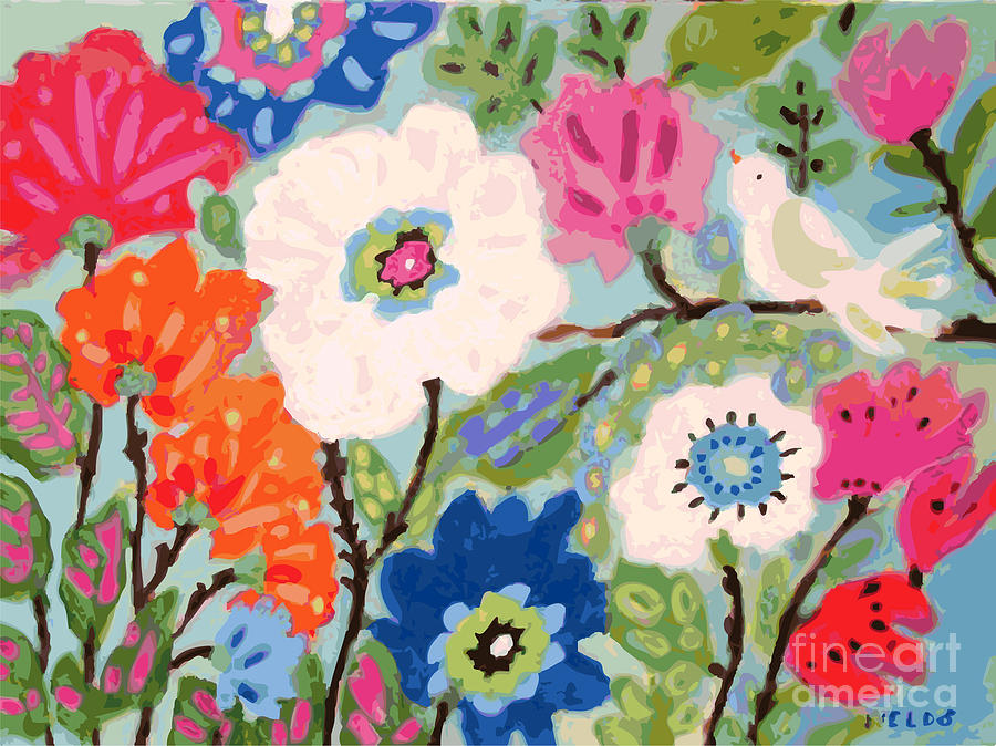 Flower Digital Art - Music-in-the-Garden by Karen Fields