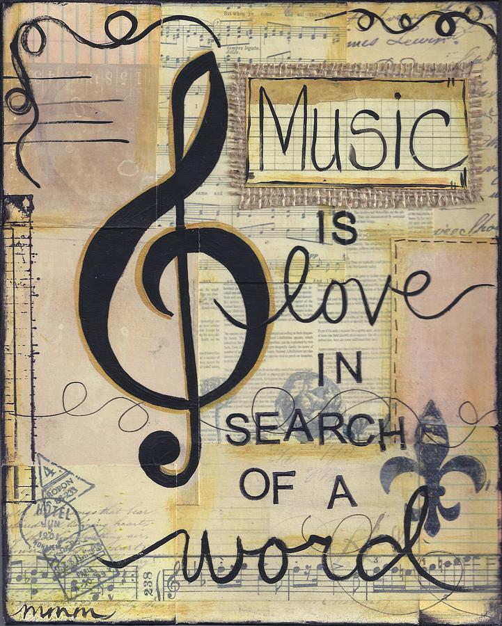 Music is Love Painting by Monica Martin