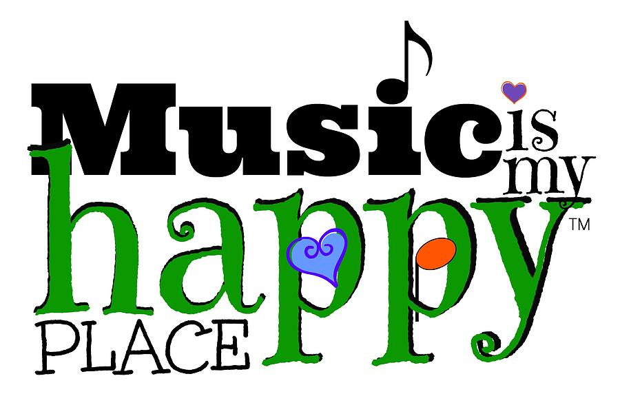 Music Digital Art - Music is My Happy Place by Shelley Overton