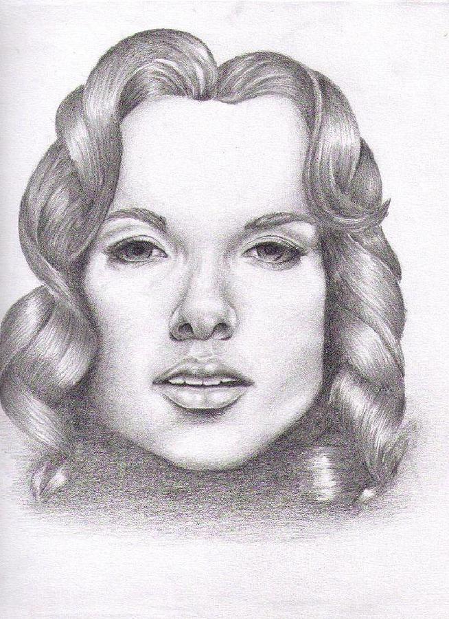 Music Lady Drawing by Garrett Wright