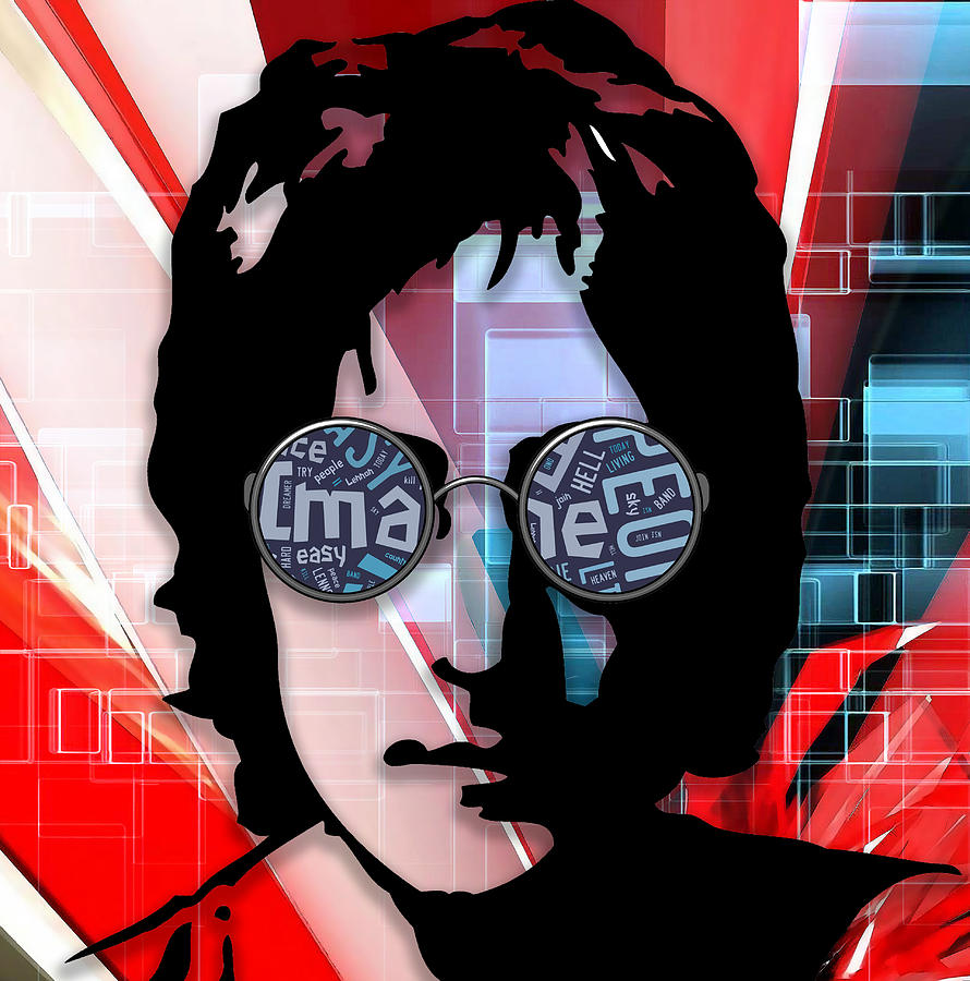 Music Legend John Lennon Mixed Media by Marvin Blaine