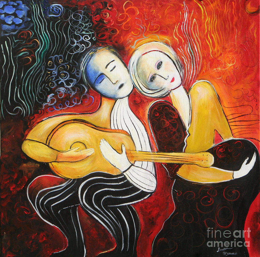 Music Lovers 2017 Painting by Lauren  Marems