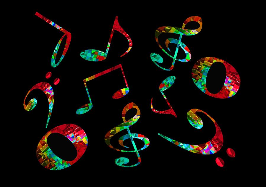 Music notes Digital Art by John Stuart Webbstock