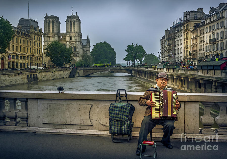 Music on the Flooded Seine, Paris, France Photograph by Liesl Walsh