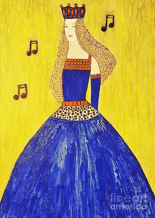 Music princess Painting by Jasna Gopic