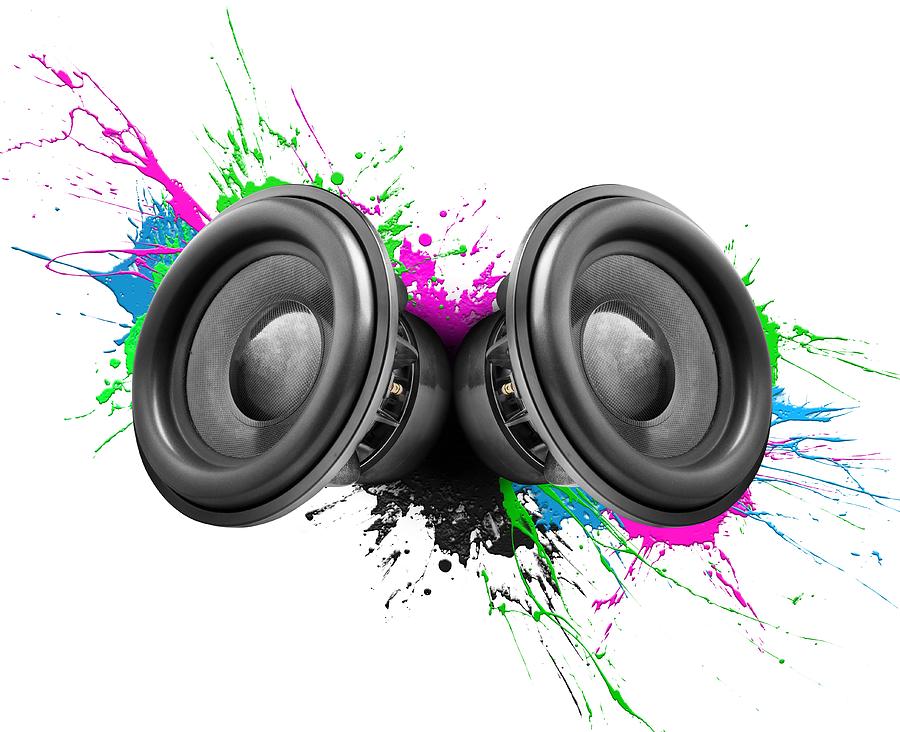 Music speakers colorful design Photograph by Johan Swanepoel