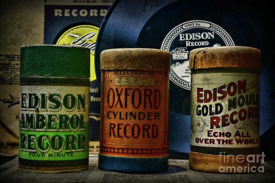 Music Those Old Cylinder and Vinyl Records Photograph by Paul Ward