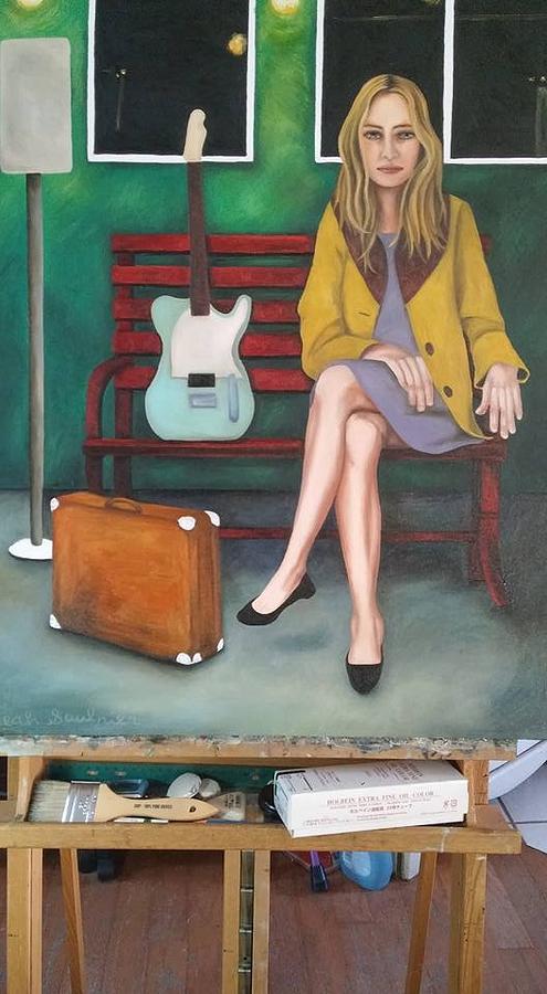 Music Traveler 2 work in progress Painting by Leah Saulnier The Painting Maniac