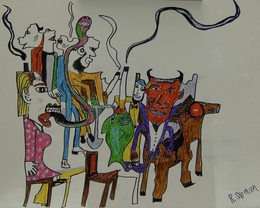 Musical Chairs Painting by Robert SORENSEN