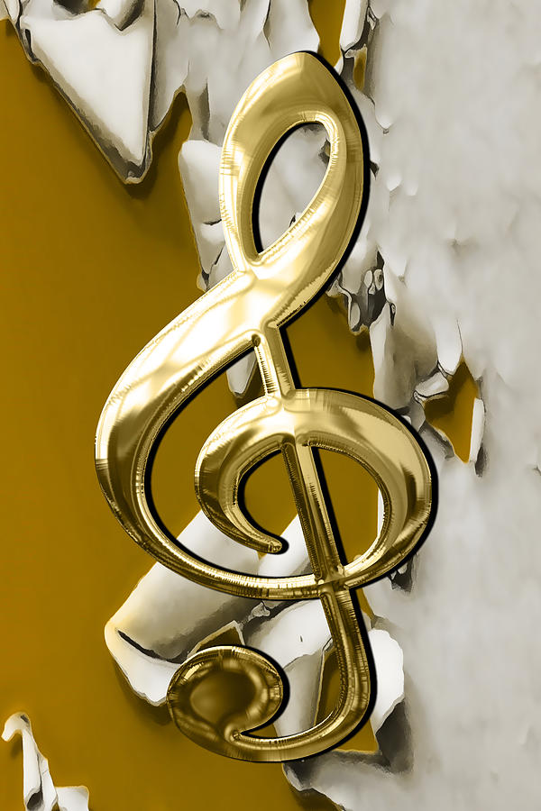 Musical Clef Art Mixed Media by Marvin Blaine