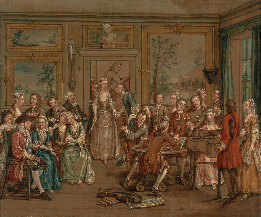 Musical Conversation Painting by Marcellus Laroon the Younger