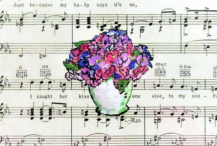 Musical Flora Mixed Media by Tracey Lee Cassin