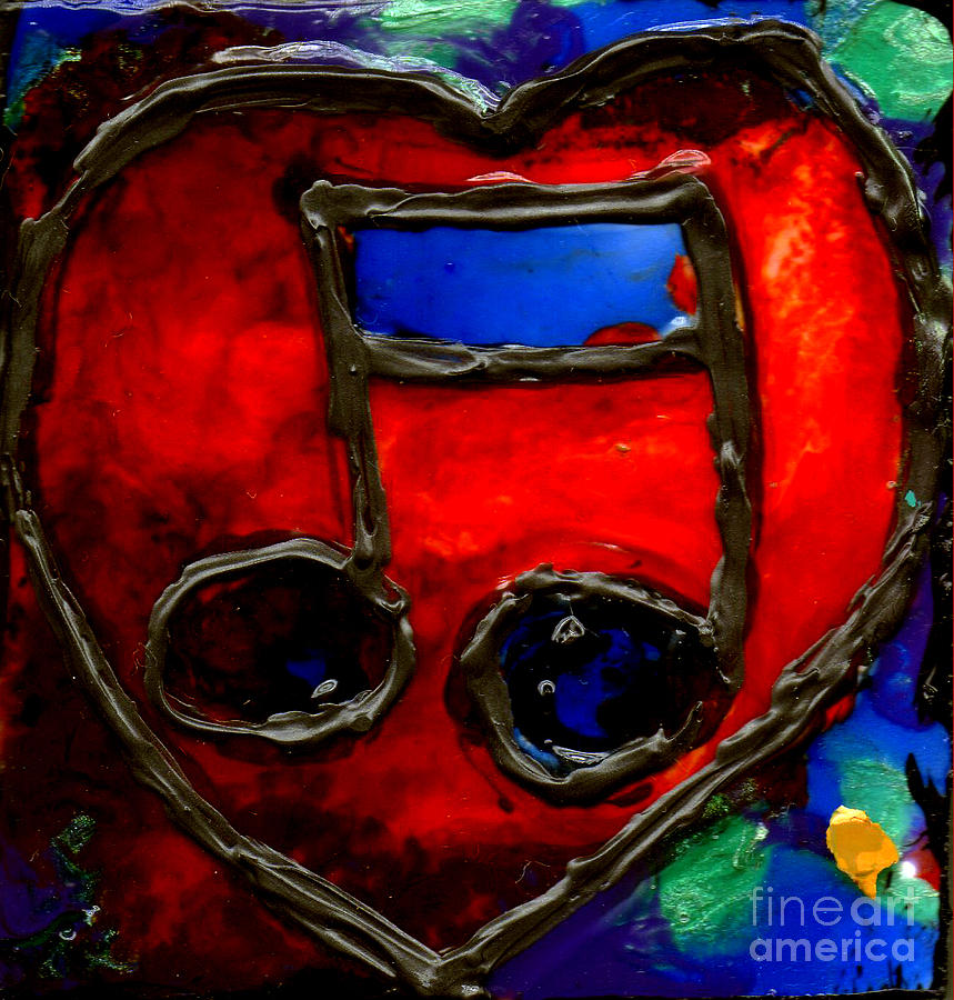 Musical Notes Heart Painting by Genevieve Esson
