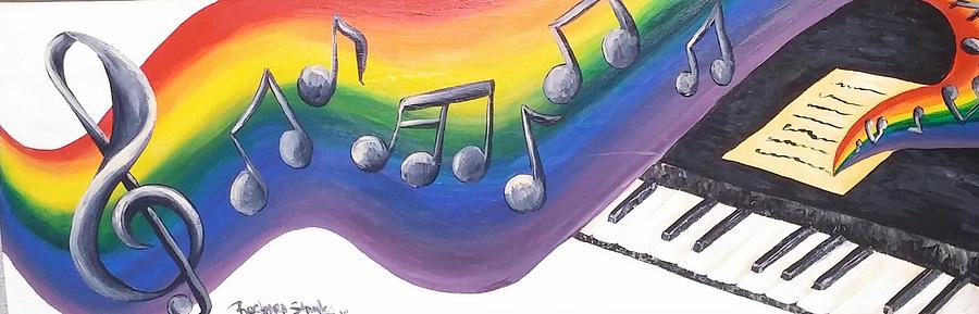 Musical Rainbow Painting by Barbara Stanley