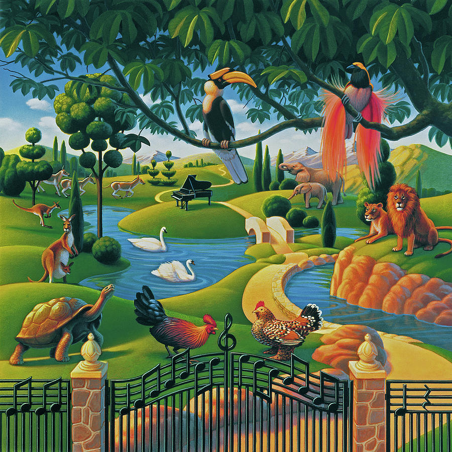 Musical Zoo Painting by Leland Klanderman - Fine Art America