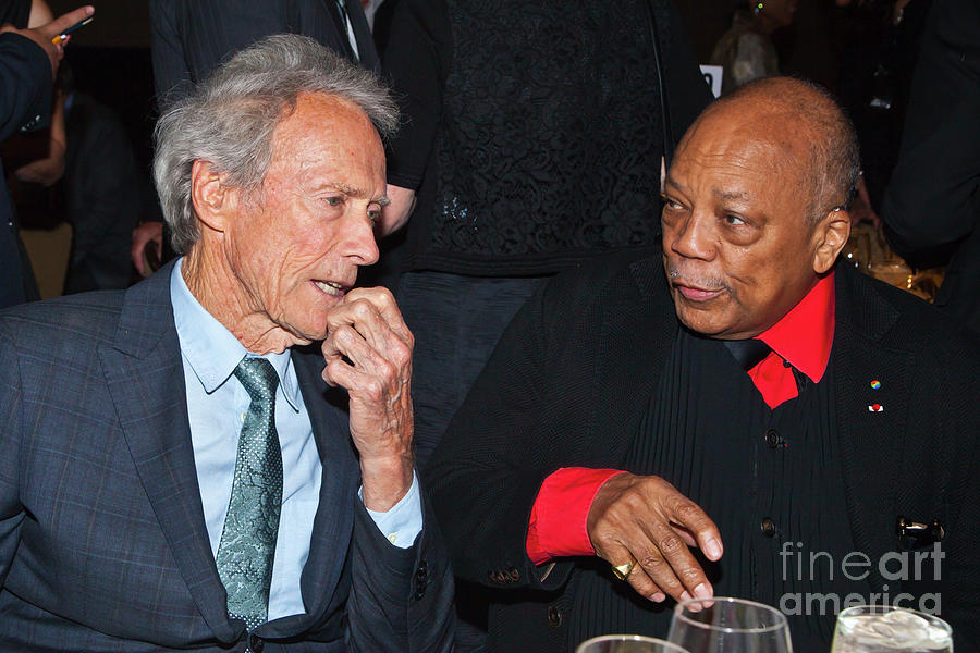 Quincy Jones with Clint Eastwood Photograph by Craig Lovell