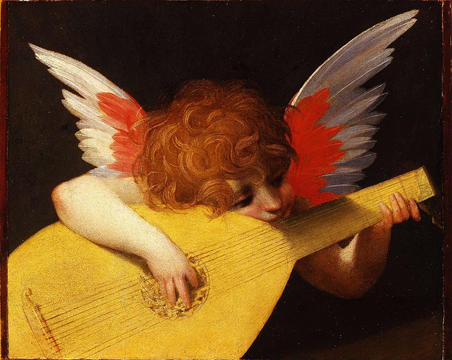 Musician Angel By Rosso Fiorentino, Circa 1520 Painting