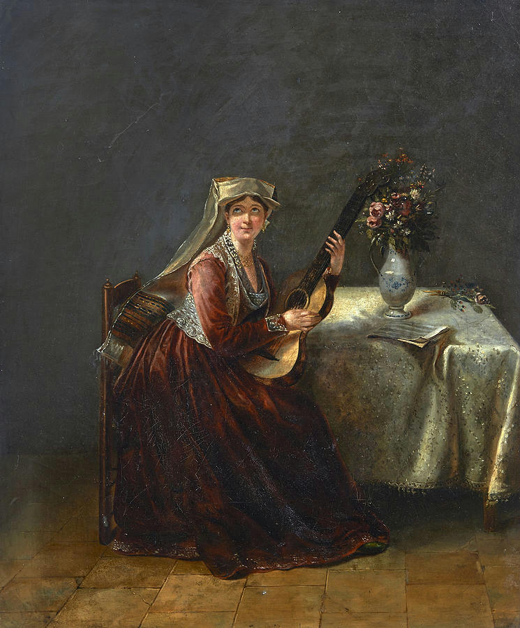 Musician Girl Painting