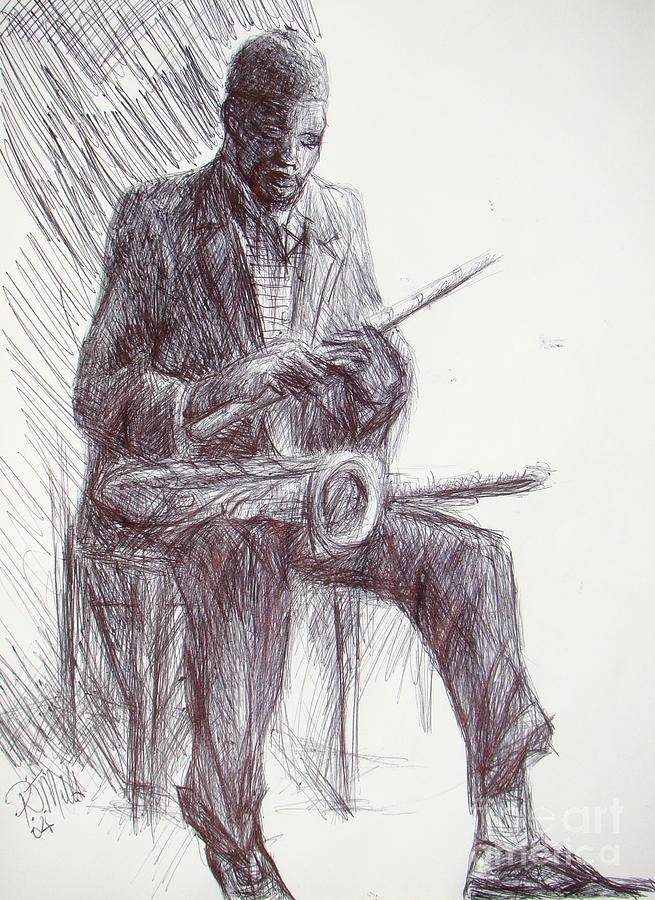 Musician Drawing by Patrick Mills