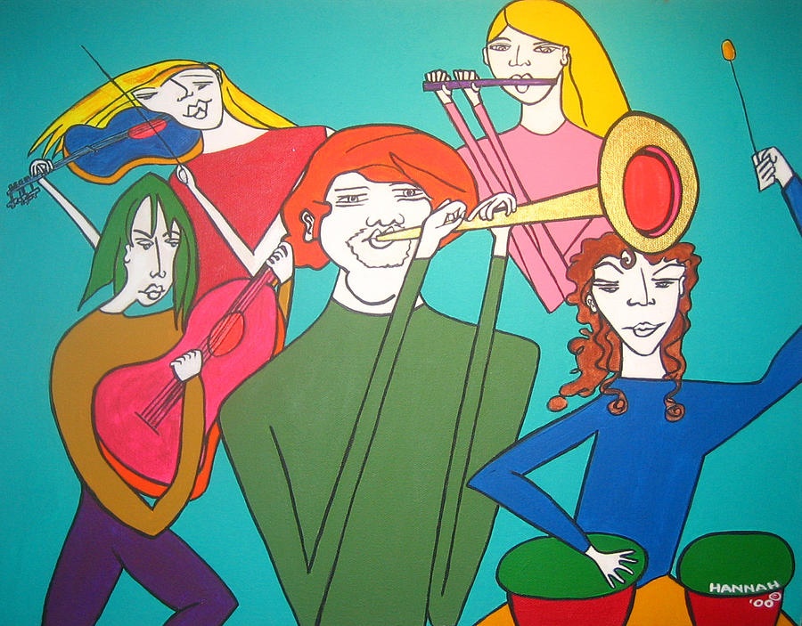 Musician Painting - Musicians by Hannah Lasky