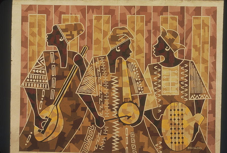 Musicians  Painting by Kehinde Peter Schulz