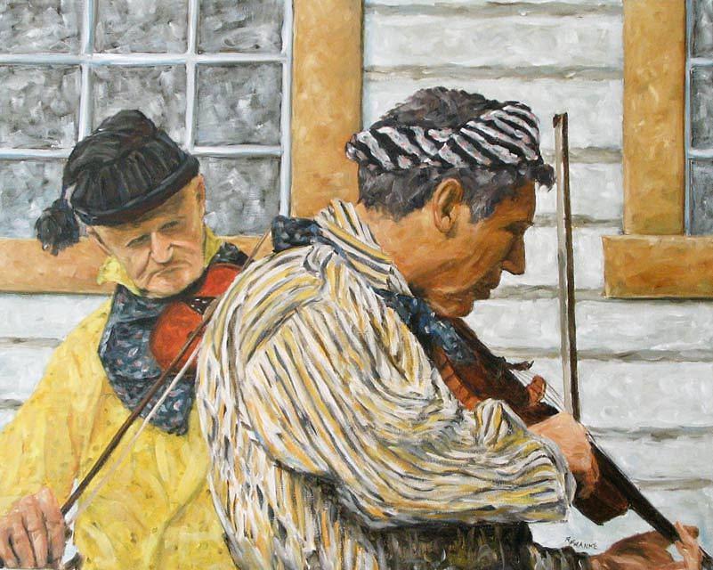Musicians Painting by Richard T Pranke
