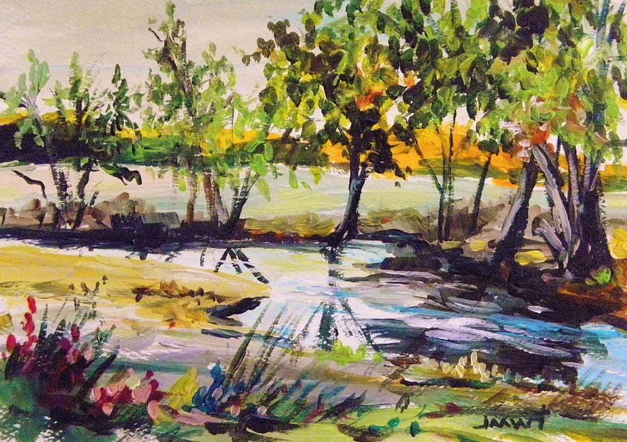 Musing- Meadow Stream Painting by John Williams
