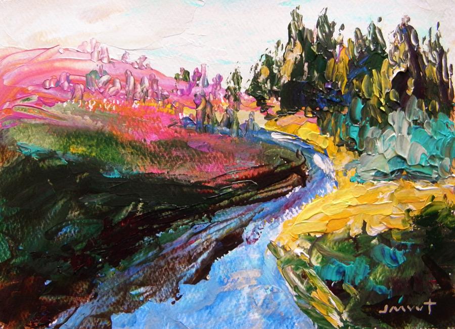 Nature Painting - Musing  River Bend by John Williams