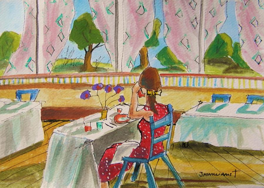 Musing-Spring Lunch Painting by John Williams