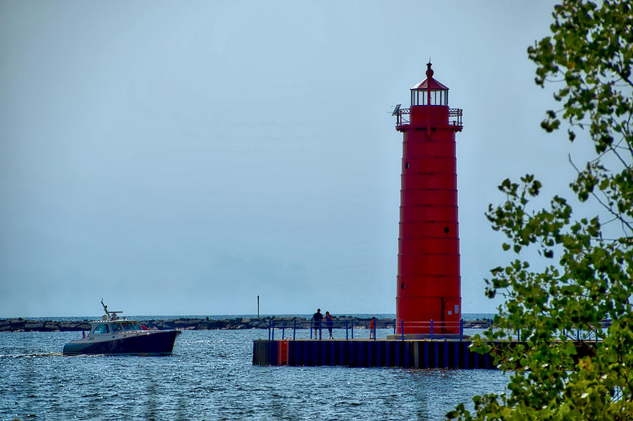 Muskegon Michigan South Light Pier 01 Photograph by Thomas Woolworth