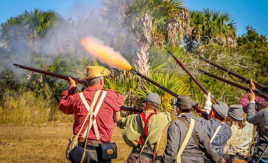 Musket Photograph - Musket Fire by Tom Claud