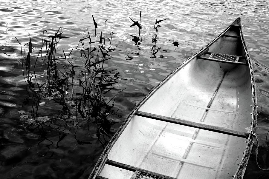 Black And White Photograph - Muskoka Canoe by Jim Vance