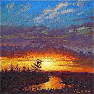 Ontario Painting - Muskoka Sunset by Dmitry Oivadis Ontario Painting - Muskoka Sunset by Dmitry Oivadis