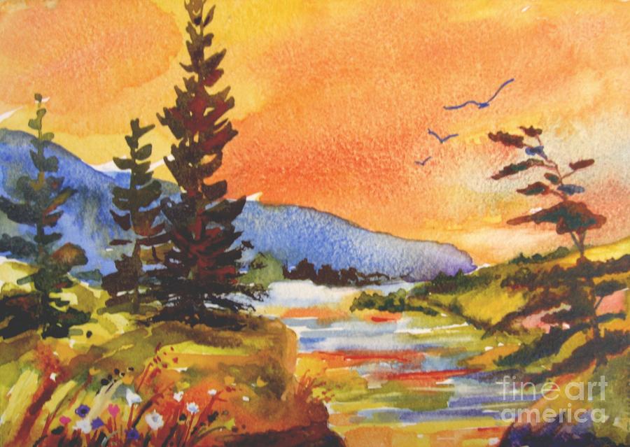 Muskoka Sunset Painting by John Nussbaum