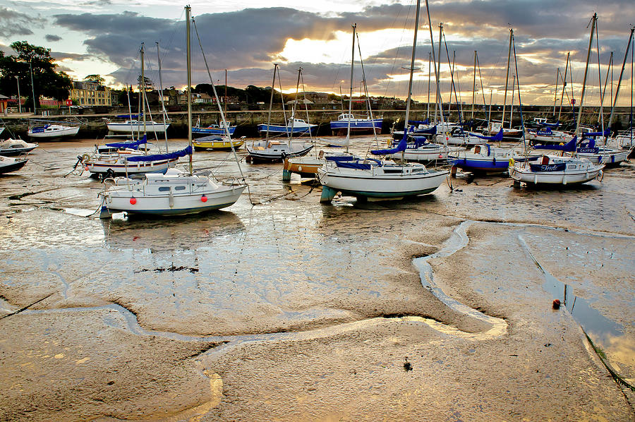 Musselburgh harbor in low tide. Photograph by Elena Perelman