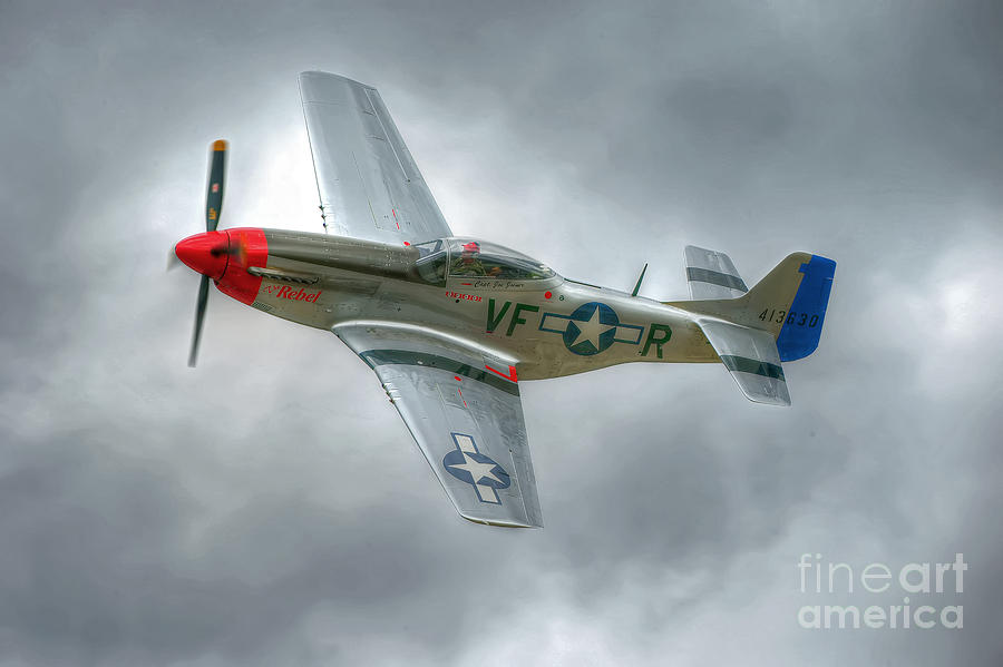 Airplane Photograph - Mustang Clouds by Rick Mann