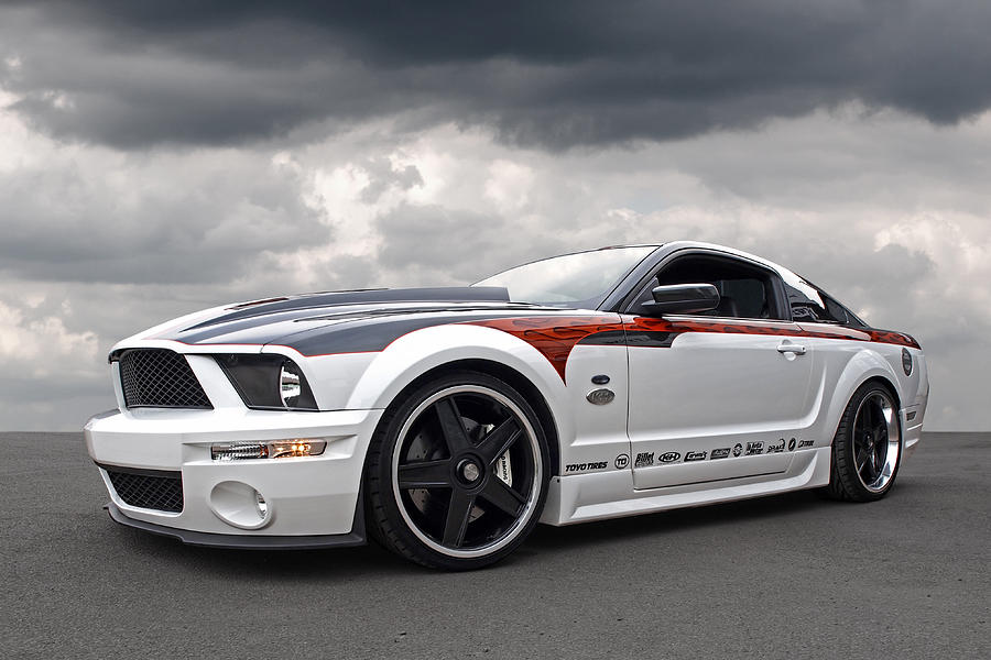 Mustang GT With Flame Graphics Photograph by Gill Billington