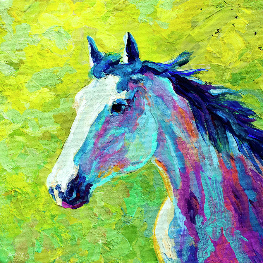 Horse Painting - Mustang by Marion Rose