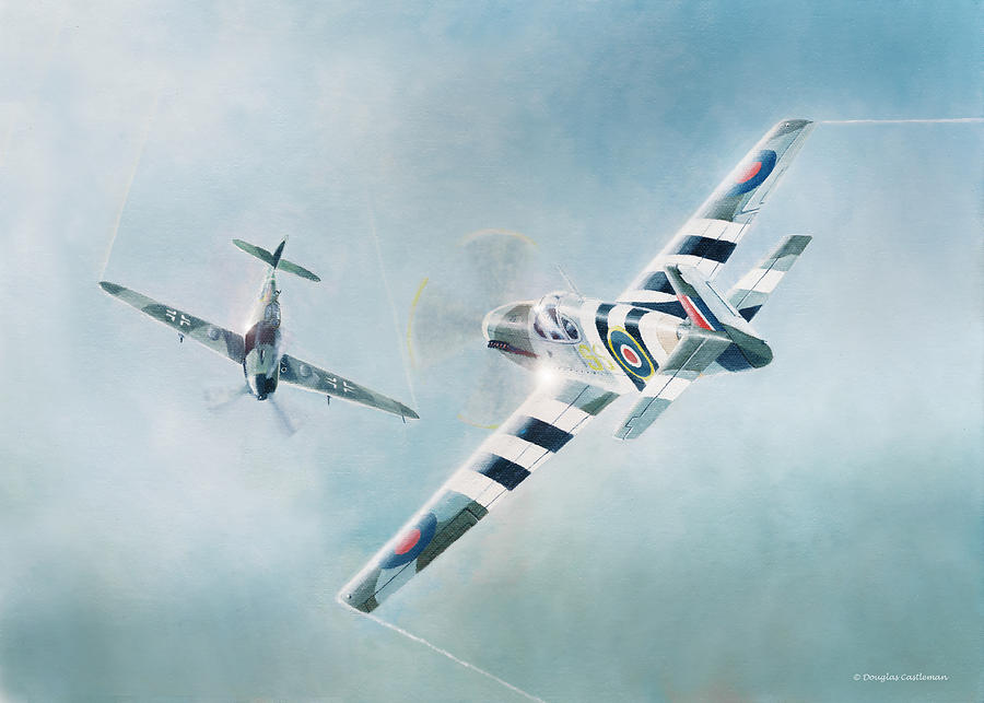 Mustang Mark 3 Painting by Douglas Castleman