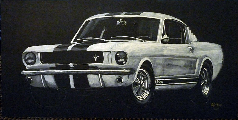 Mustang  Painting by Richard Le Page