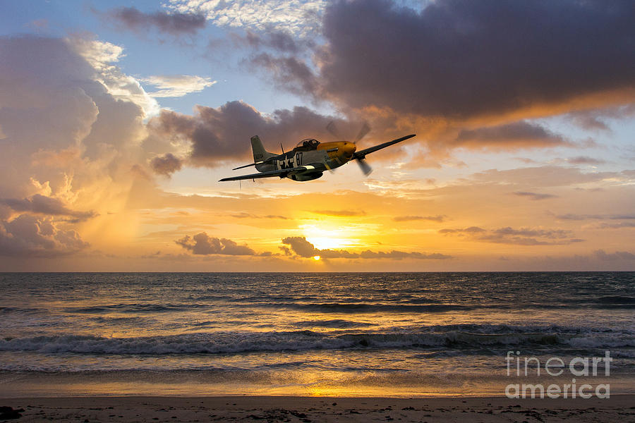 Mustang Sunset Digital Art by Airpower Art