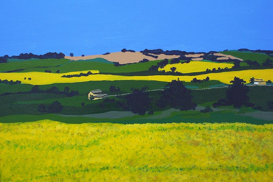Mustard Fields Painting